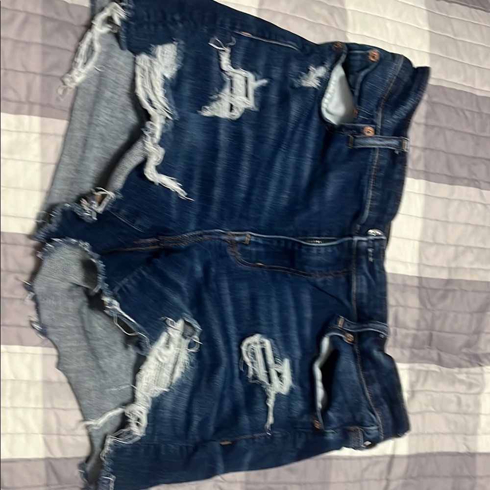 Distressed Denim Shorts